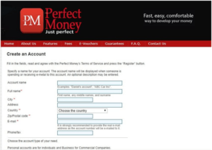 How to create your account at perfect money