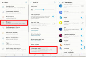 Full screen option at Samsung Galaxy Note 8