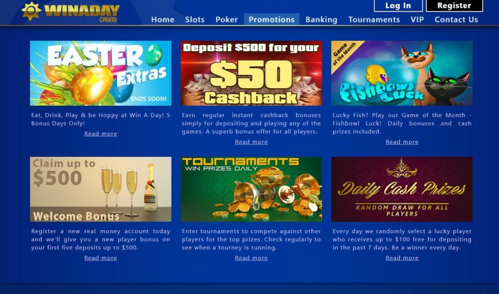 Win A Day Casino Promotions